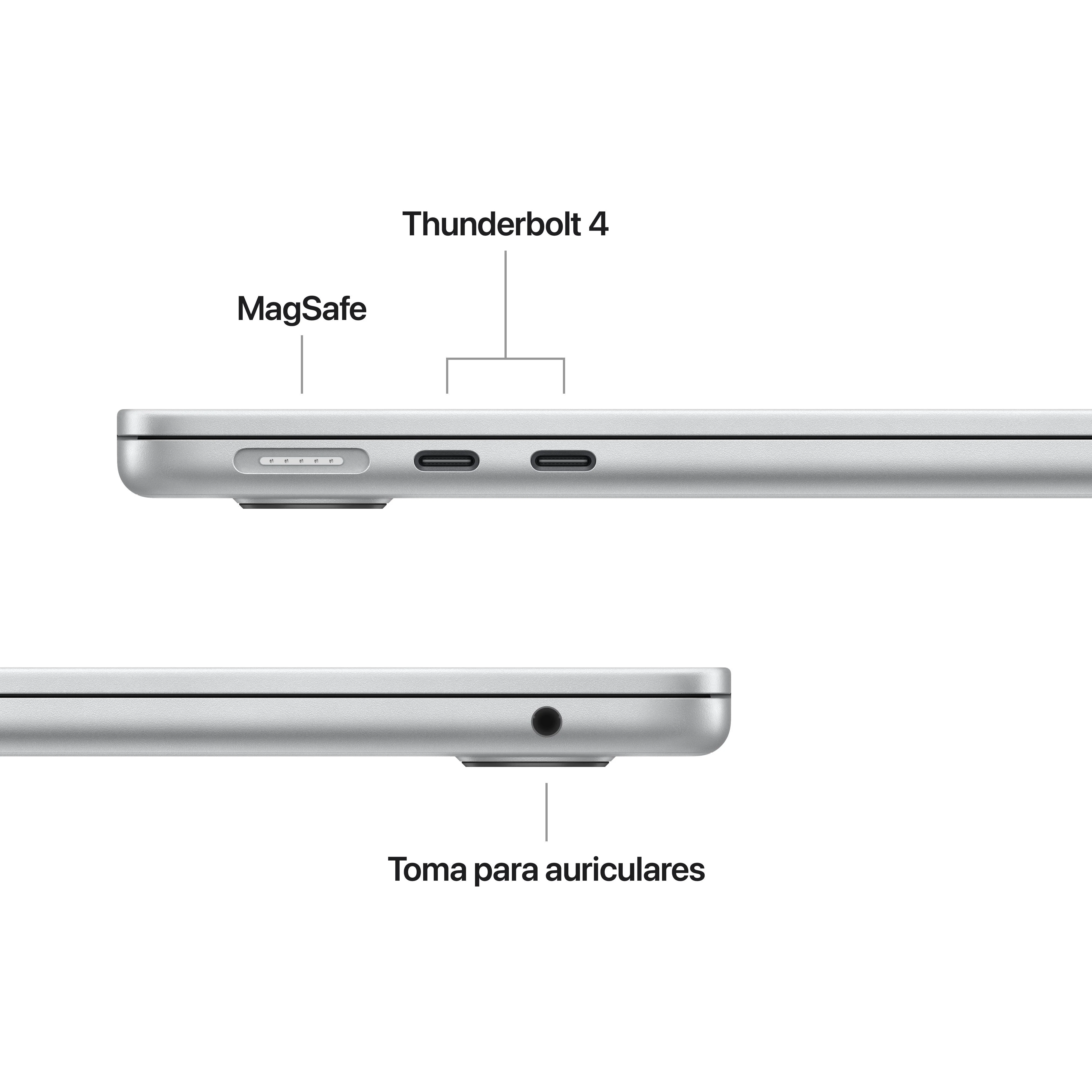 MacBook Air 13-pulgadas M5: Chip M5 de Apple CPU 10 núcleos y GPU 10 núcleos, 16 GB RAM, 4 TB SSD, Cargador 35W - Plata - Image 6