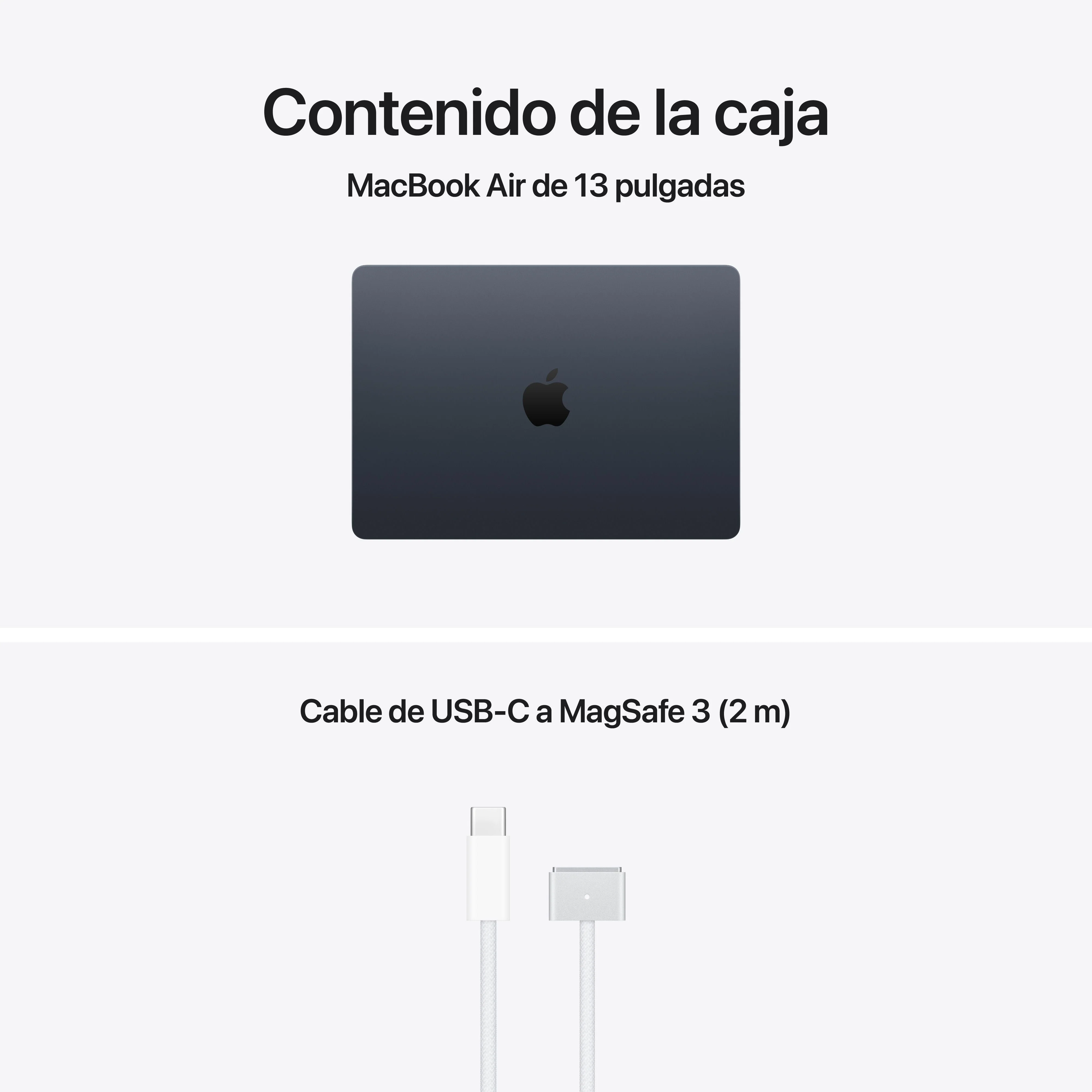 MacBook Air 13-pulgadas M5: Chip M5 de Apple CPU 10 nĂșcleos y GPU 10 nĂșcleos, 16 GB RAM, 512 GB SSD, Sin adaptador de corriente - Medianoche - Image 9