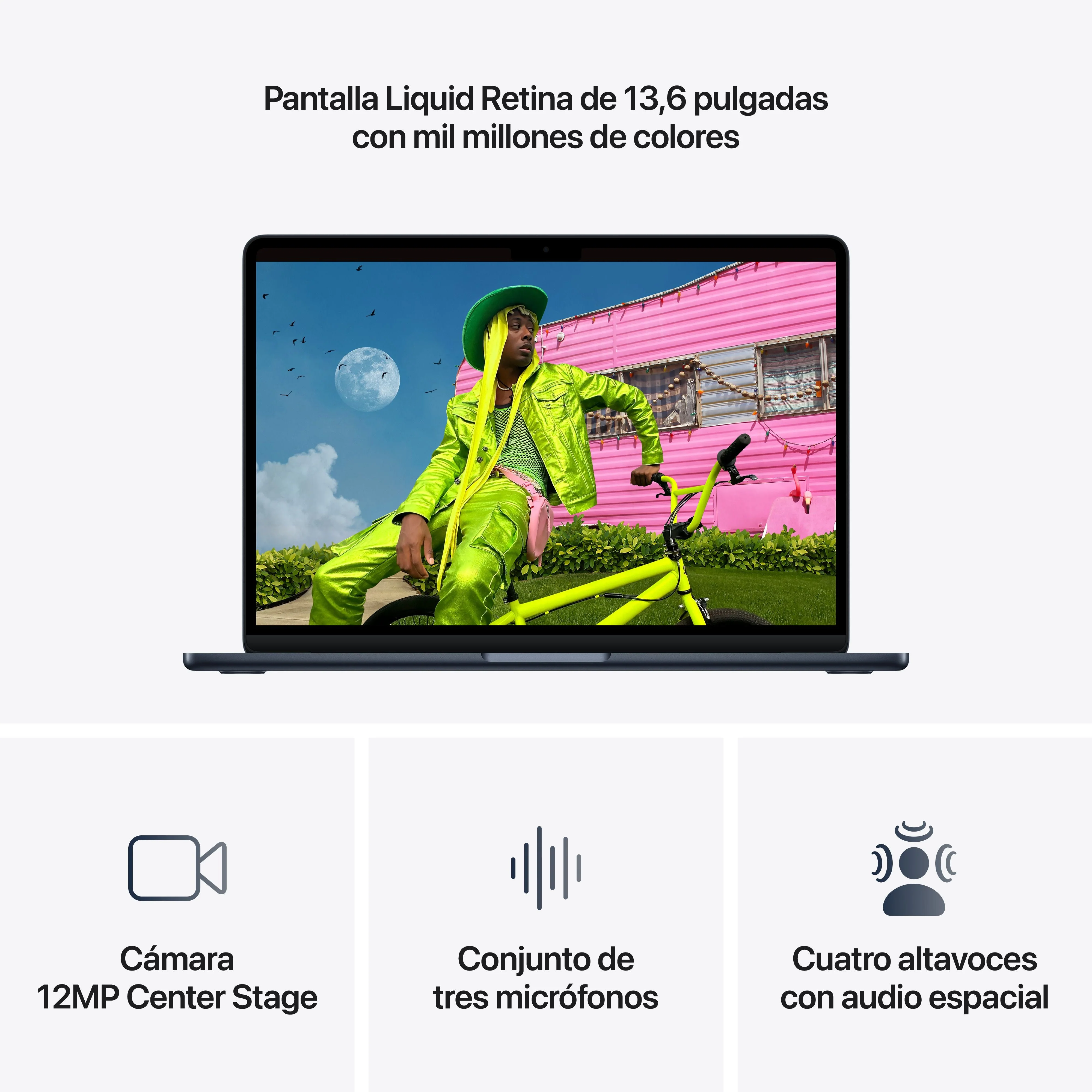 MacBook Air 13-pulgadas M5: Chip M5 de Apple CPU 10 núcleos y GPU 10 núcleos, 16 GB RAM, 512 GB SSD, Sin adaptador de corriente - Azul cielo - Image 5