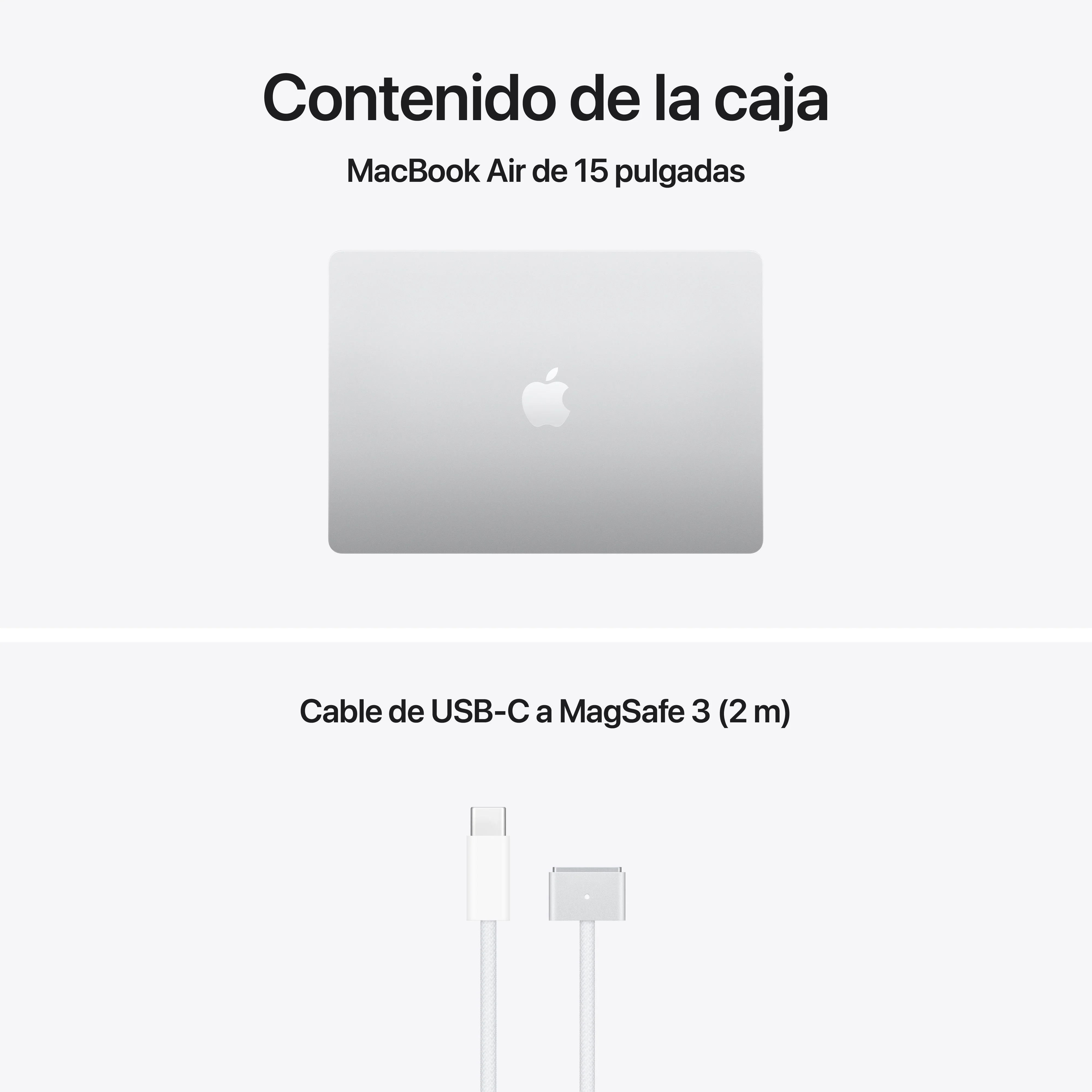 MacBook Air 15 pulgadas M5: Chip M5 de Apple con CPU 10 núcleos y GPU 10 núcleos, 24 GB RAM, 1 TB SSD, Sin adaptador de corriente - Plata - Image 9