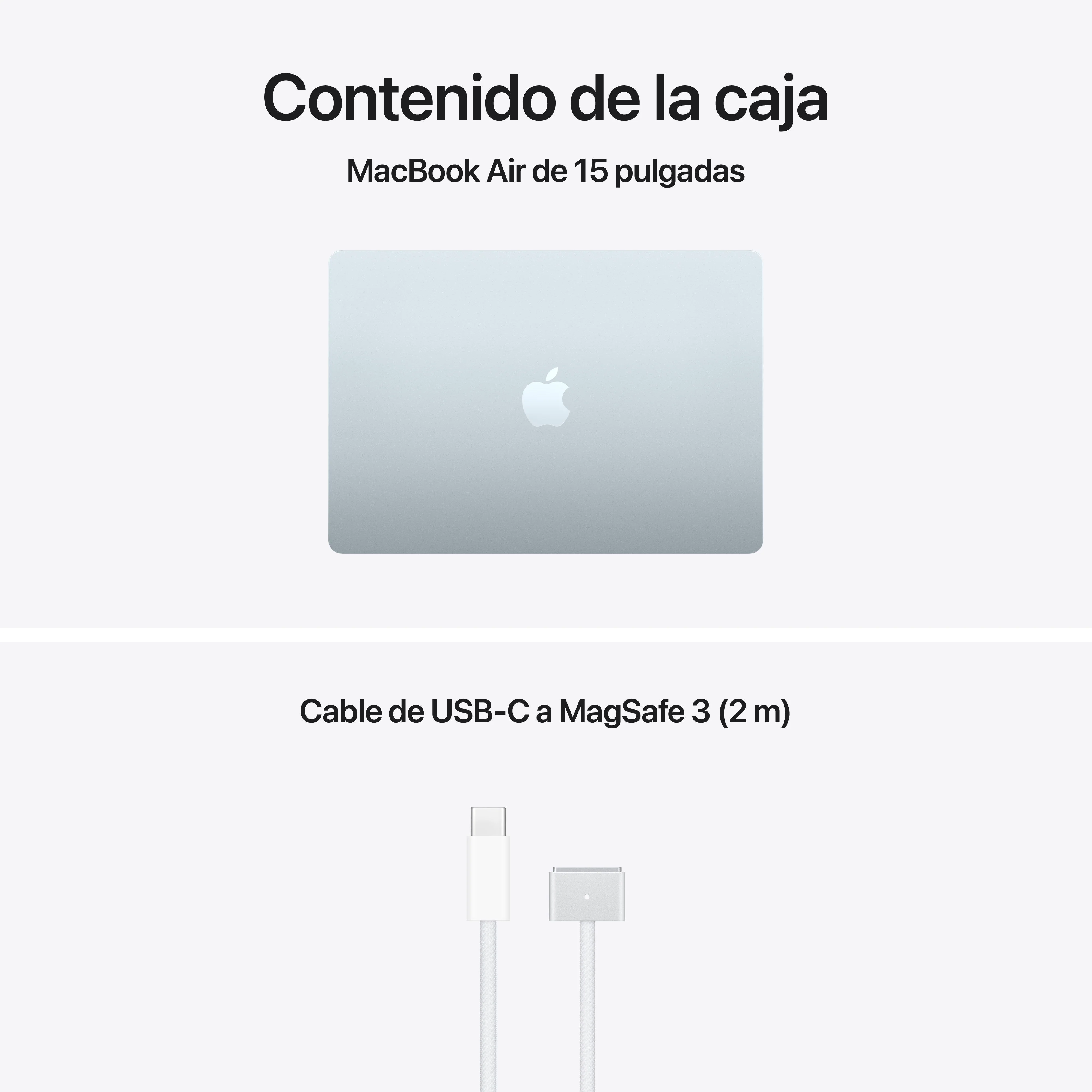 MacBook Air 15 pulgadas M5: Chip M5 de Apple con CPU 10 nĂșcleos y GPU 10 nĂșcleos, 16 GB RAM, 1 TB SSD, Sin adaptador de corriente - Azul cielo - Image 9