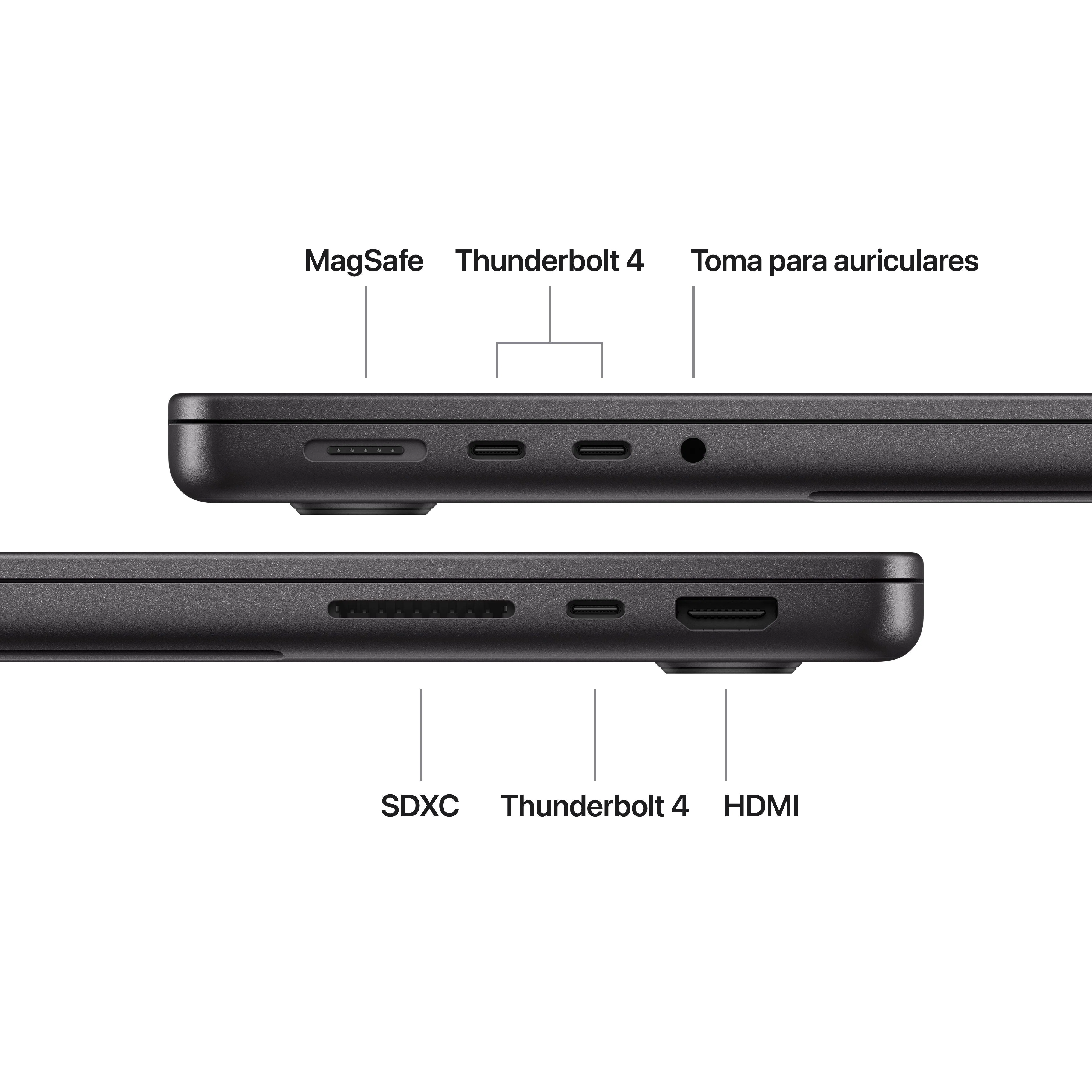 MacBook Pro de 14 pulgadas: Chip M5 de Apple con CPU de 10 núcleos y GPU de 10 núcleos, 24 GB RAM, 2 TB SSD, Pantalla nanotexturizada, Cargador 96W - Negro espacial - Image 7