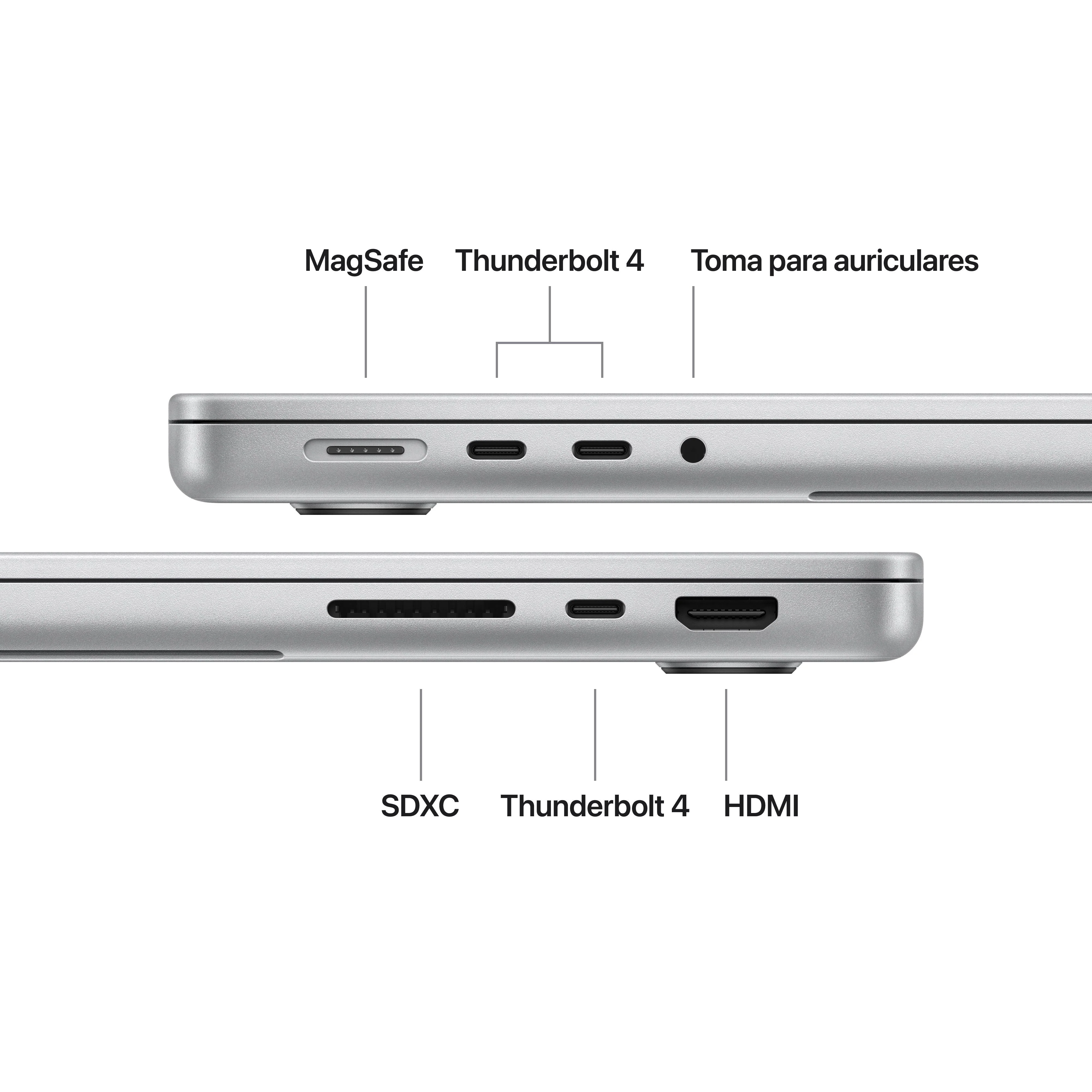 MacBook Pro de 14 pulgadas: Chip M5 de Apple con CPU de 10 núcleos y GPU de 10 núcleos, 24 GB RAM, 4 TB SSD, Pantalla estándar, Cargador 70W - Plata - Image 7