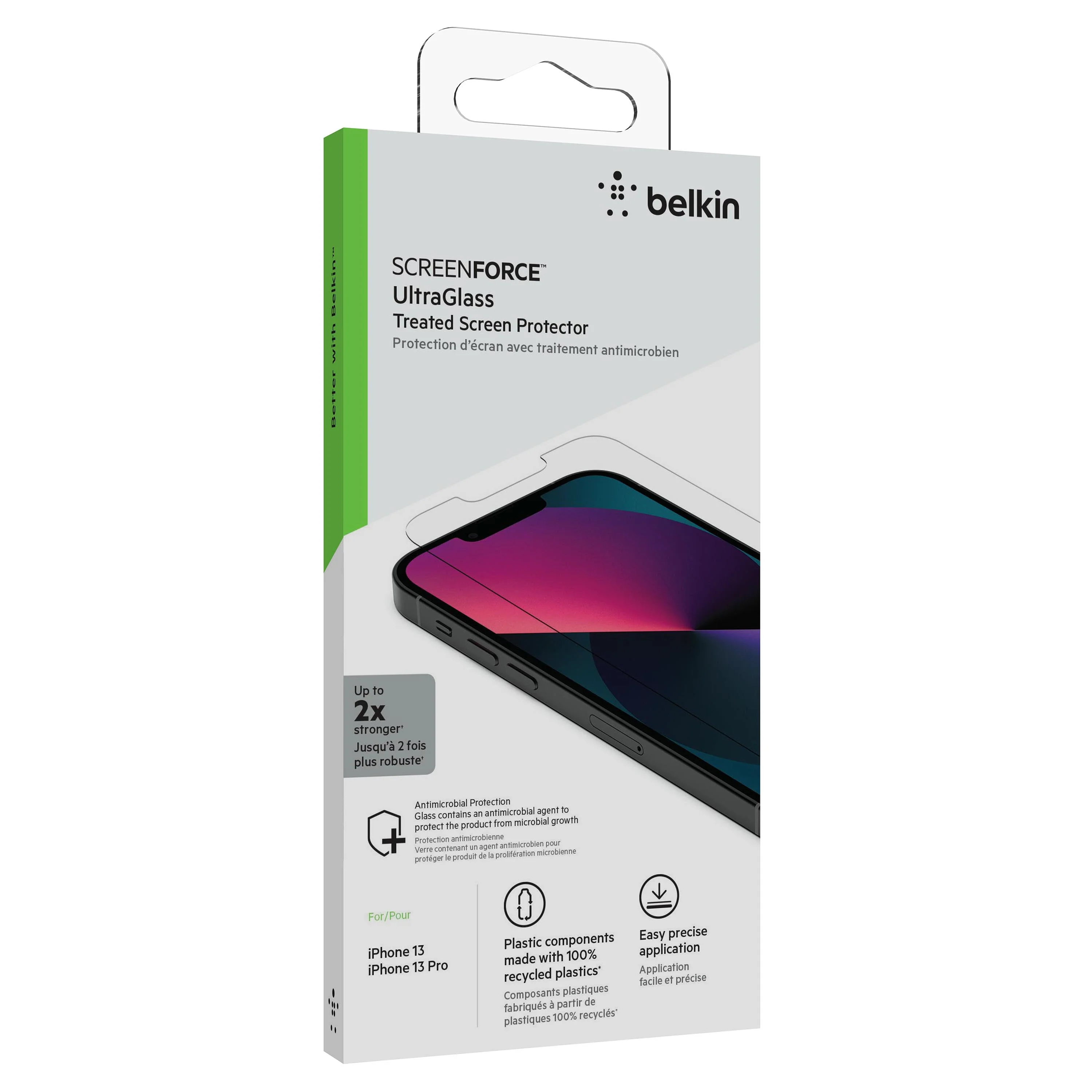 Protector de pantalla de cristal para iPhone 13 / iPhone 13 Pro / iPhone 14 / iPhone 16e | Belkin - Image 6