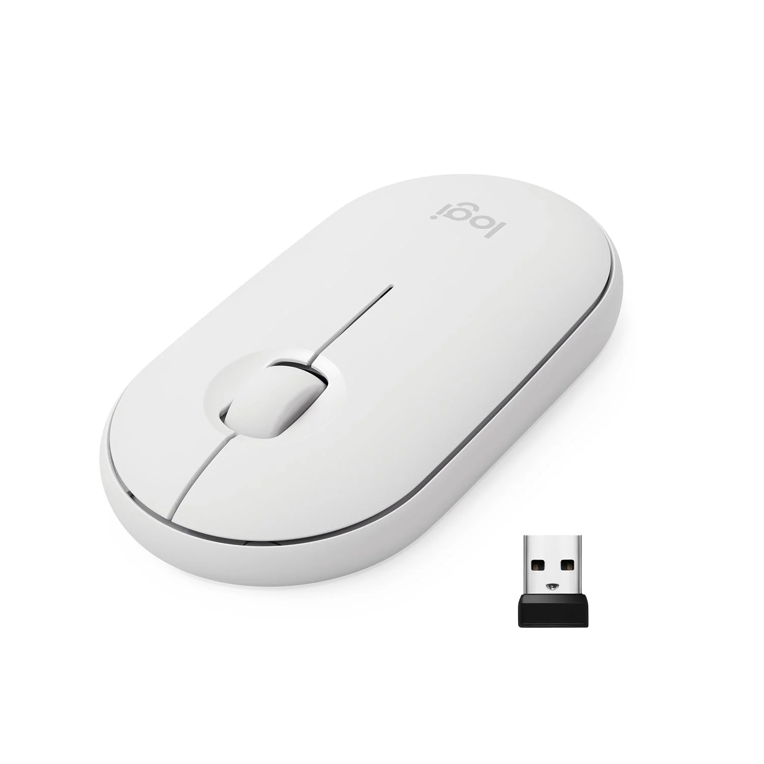 Ratón Bluetooth Pebble M350 blanco | Logitech