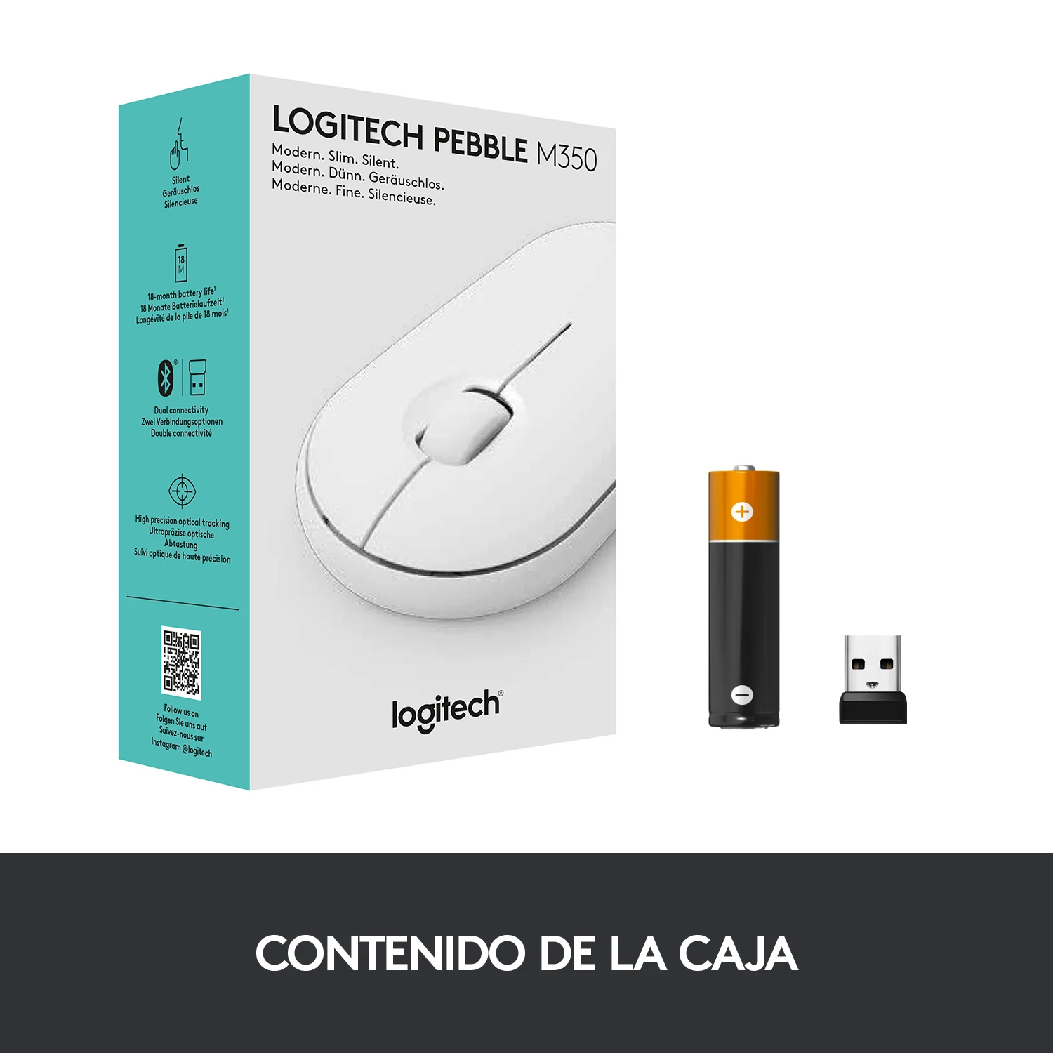 Ratón Bluetooth Pebble M350 Rosa | Logitech - Image 8