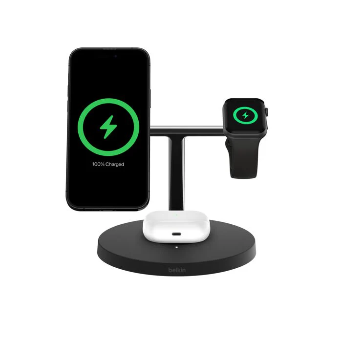 Soporte de carga inalámbrica 3 en 1 Boost Charge PRO Qi2 15W Negro | Belkin - Image 3