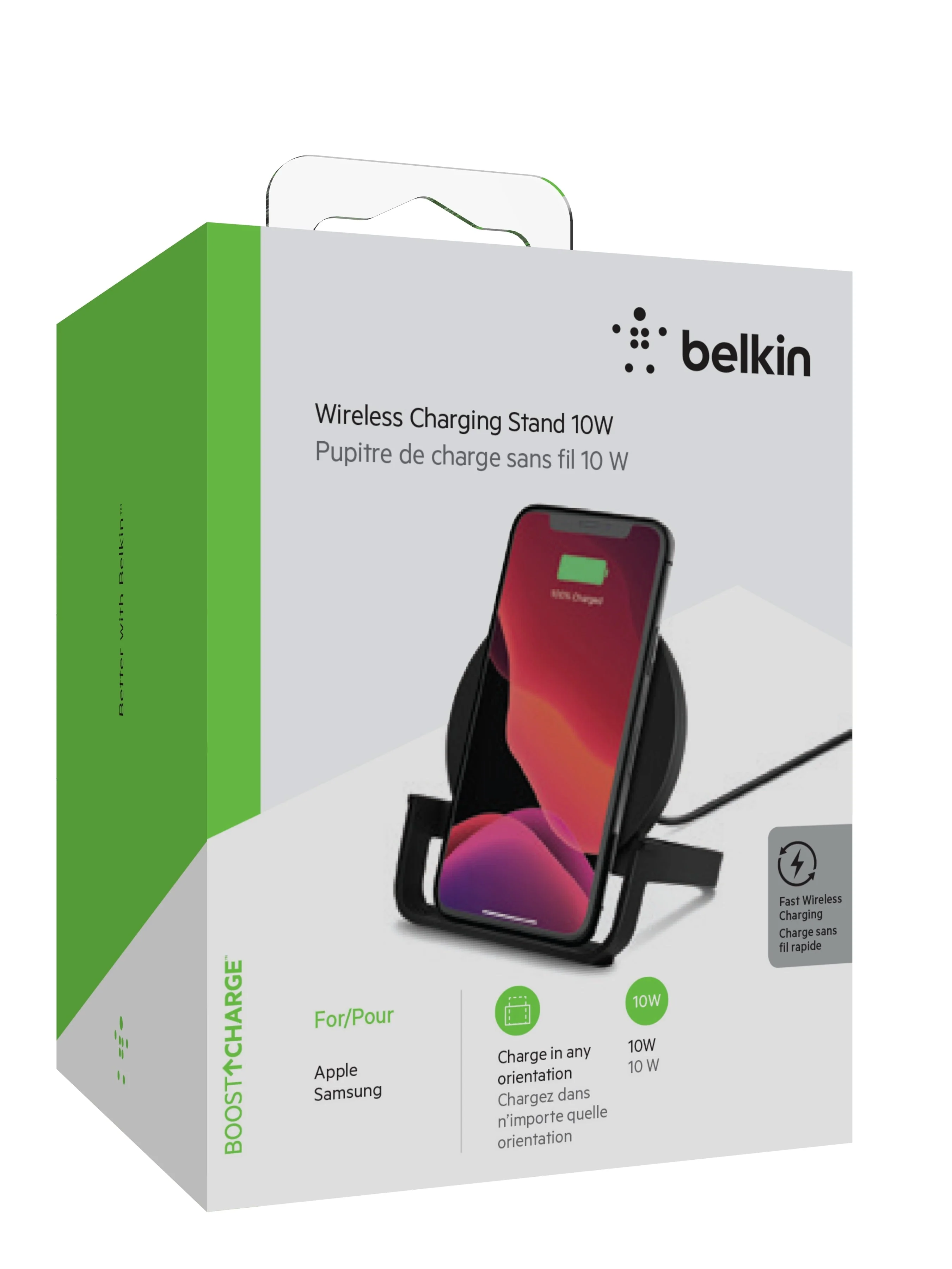 Soporte cargador inalámbrico vertical de 10 W negro | Belkin - Image 3
