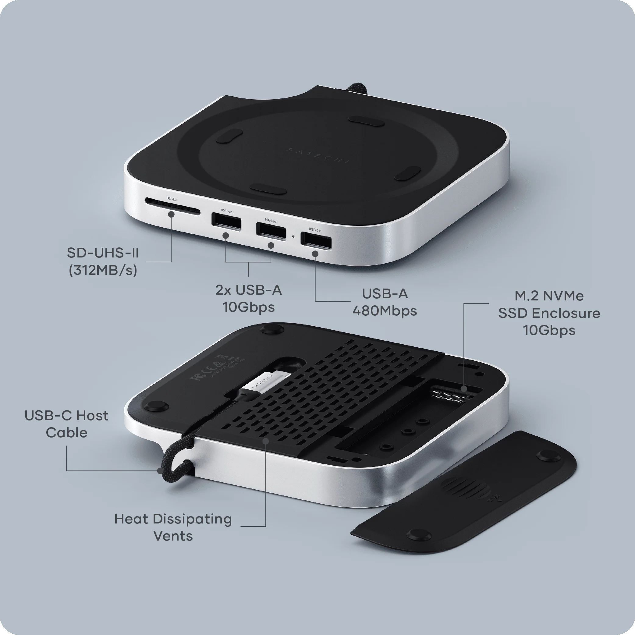 Soporte con carcasa SSD para Mac Mini M4 | Satechi - Image 7