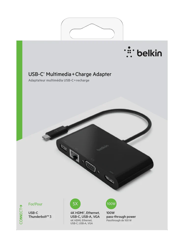 Adaptador multipuerto USB-C con Ethernet, USB-A 3.0, VGA y 4K HDMI | Belkin - Image 7