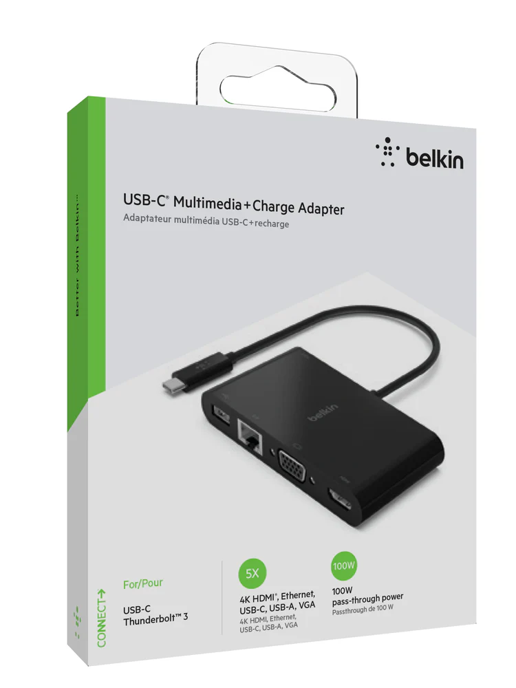 Adaptador multipuerto USB-C con Ethernet, USB-A 3.0, VGA y 4K HDMI | Belkin - Image 8